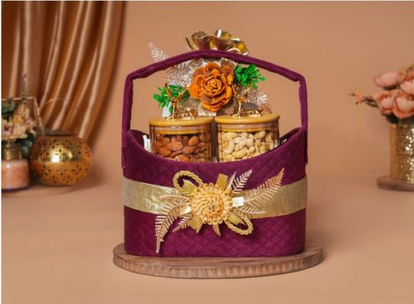 Velvet Hamper Basket