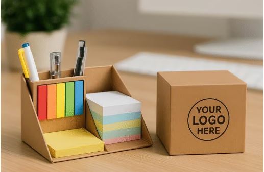 Desktop Cube with Sticky Notes and Writing Paper